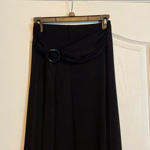 Womens black polyester skirt